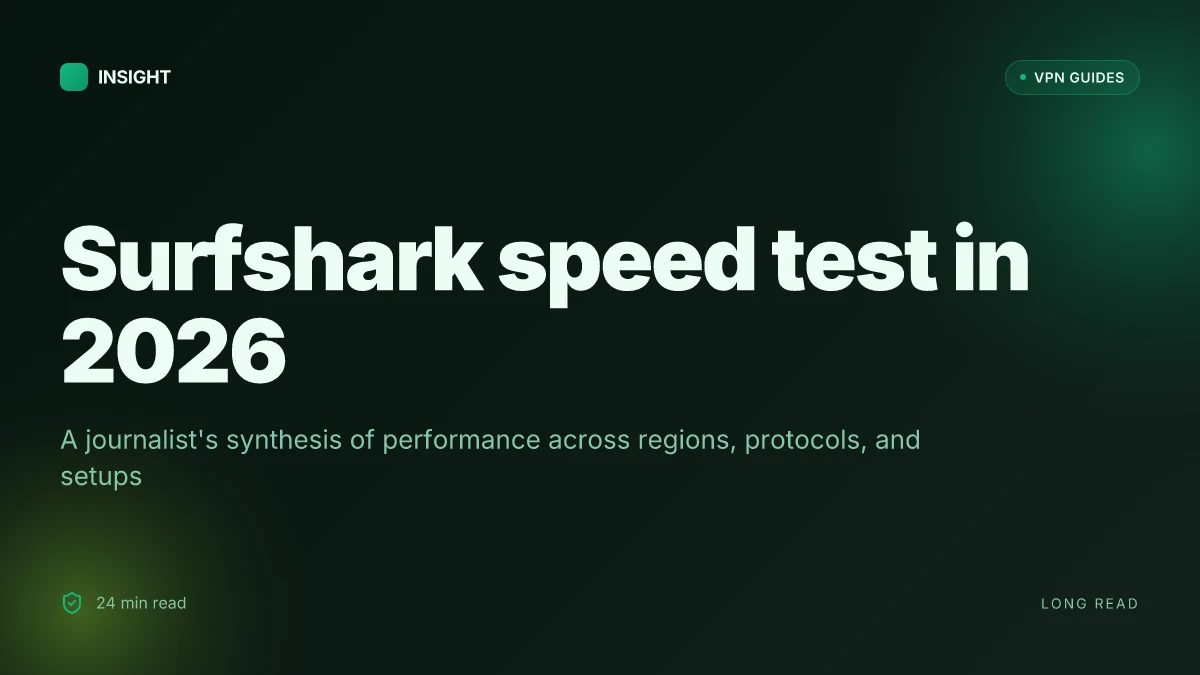 Surfshark speed test: does the VPN actually slow you down in 2026